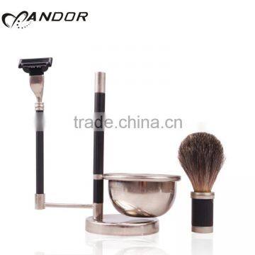 New products shaving bowl shaving brush set with a stainless steel stand