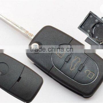 Blank key card for VW with 3 buttons remote key with battery holder