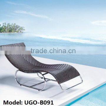 Aluminum Frame with Rattan Weave Chaise Lounge Furniture Best Seller in Summer