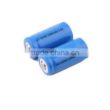 Long life 16340 li-ion rechargeable battery