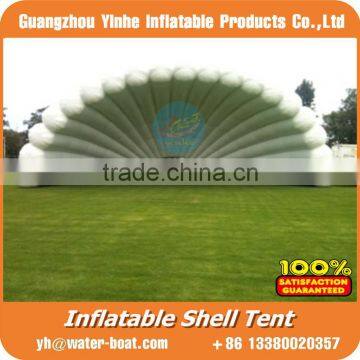 Inflatable shell tent