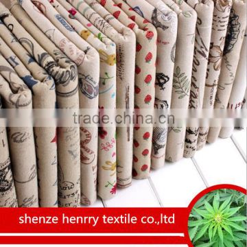 Cotton and linen rural printed fabrics