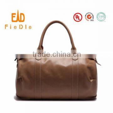 B021-A4048 Fashion simple style high end cylinder duffel leather sport bag