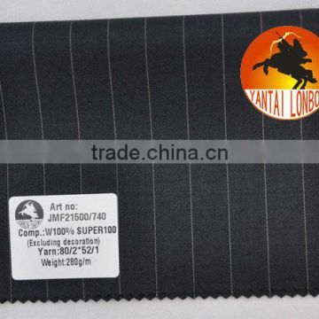 Fine quality Italia design worsted super100 wool men's suiting fabric