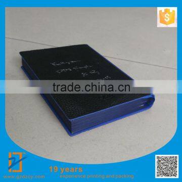 Custom Notebook, Leather Notebook, Black Blue Notebook, Free Shipping photo-4