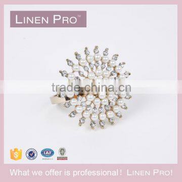 Bling Flower Crystal Rhinestone Diamond Napkin Ring for Wedding