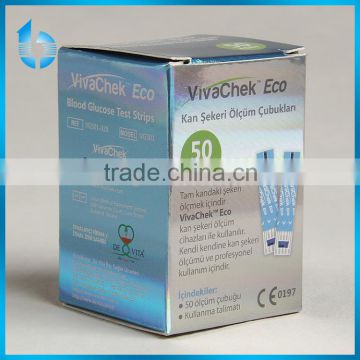 Color cardboard little box anti-fogery ink printing paper box for blood glucose test strips with Reflective Material