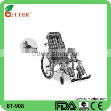 Manual Aluminum high back reclining wheelchair