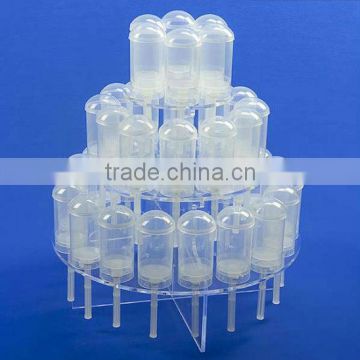 3-Tier New Style Acrylic display For Push Up Pop Cake Cintainer