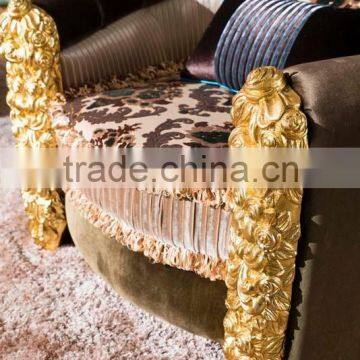 Antique Solid Wood Fabric European Classic Style Furniture AL041