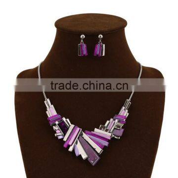 Luxury rhinestone chain necklace beautiful colorful stone necklace high quality jewelry necklaces