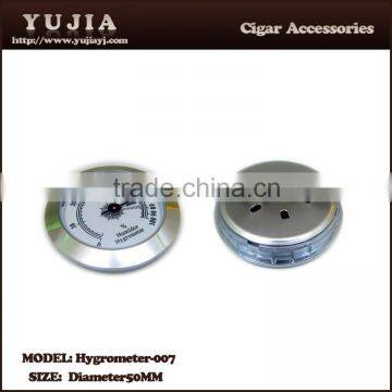 YuJia cigar 50mm zinc alloy digital cigar hygrometer for humidor