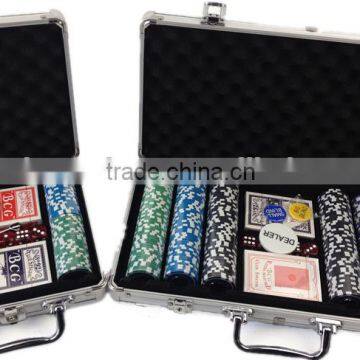 13.5g 500 Pcs Clay Cosmetics Casino Poker Chip Set With Aluminun Metal Case Roulette Chips Set photo-3