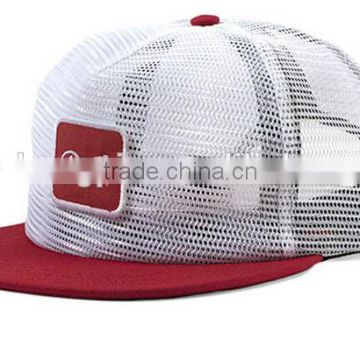 Fashion custom made flat brim all mesh cap,mesh cap and hat,full mesh cap