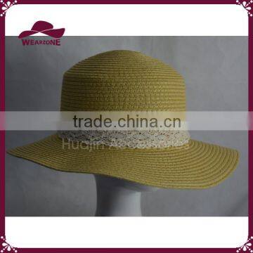 100% Paper Ladies Summer Hat Straw Boater Hat With Lace Quality Choice photo-6