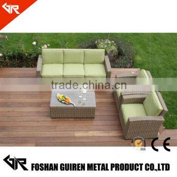 GR-R61026 Hand Weave Leisure Outdoor Table and Chair Aluminum Frame 4 Pcs Sofa Set Rattan Garden Furniture                        
                                                Quality Choice