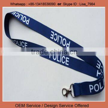 Custom printed polyester ribbon lanyard silk printing lanyard