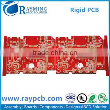 Red Soldermask 4L FR-4+Rogers 4000,Rigid pcb Board