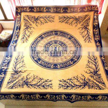 Indian Elephant Mandala Tapestry Bedspread Beach Coverlet Twin Wall Hanging Indian Hippie Wall Hanging Bohemian Throw Decor Art photo-2