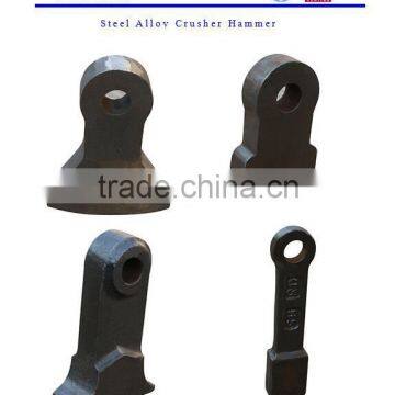 China steel casted mining machines use Crusher hammer head