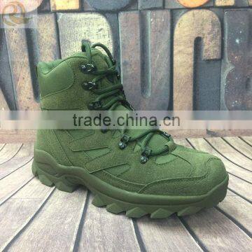 2016.high quality leather low ankle green military boots