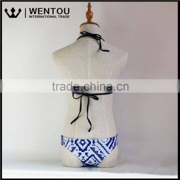 Bandage Push-up Neck Women Sexy Bikini Set Halter Swimwear photo-2