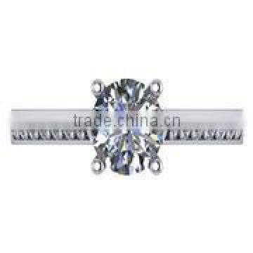 24 Mm Round Cut White Cubic Zirconia Womens Solitaire Ring Mount047