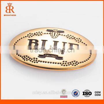 Small metal logo name plate handbag metal logo