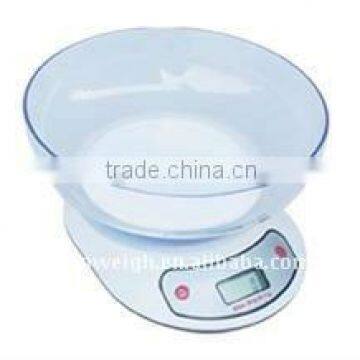 Portable Electronic kitchen scale with bowl