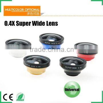 Universal 0.4x Super Wide Angle Camera Lens Clip Kit For iPhone 6 Plus 4 4S 5 5C 5S Samsung Galaxy S4 S5 S6 Smart Phones Tablets