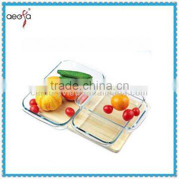 High Quality Glass Food Portable Cheese Storage Containers