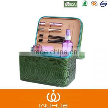 snake skin material salon makeup box