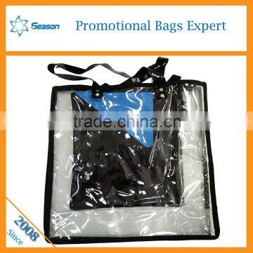 2016 hot sale pvc waterproof zipper bag pvc transparent bag