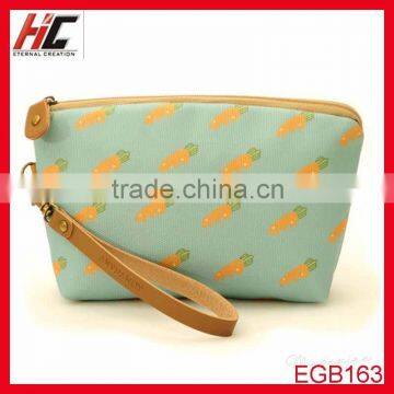 2015 hot sale hanging canvas toiletry bag candy color trolley makeup bag for girls