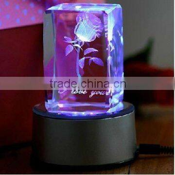 3d Etched Crystal Laser Engraving Gifts Glass Cube photo-4