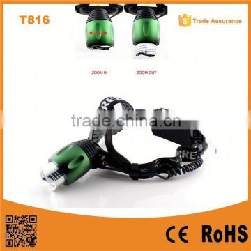 T816 High Power led Headlamp Adjustable Zoom focus best selling led headlamp