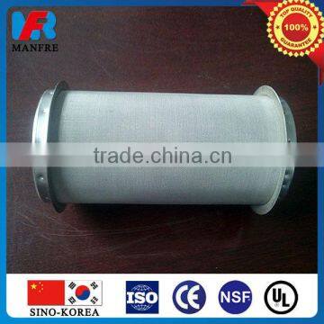 Stainless steel cylindrical sintered mesh filter element