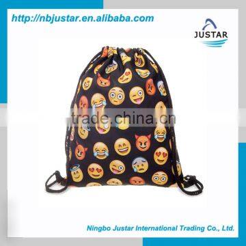 Best Promotional Gift Items Custom Emoji Printed Kids Sling Bag for Teenagers