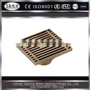 XINHANGMU bathroom fitting bronze floor drain linear drain square 100*100mm