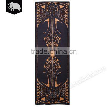 Foldable peacock printed lightweight 100% recycled microfiber yoga towel for yogi