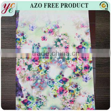 Polyester textiles print techno scuba knit fabric for dress