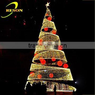 LED light spiral rope light christmas tree