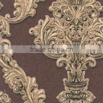 Special design non-woven wall covering with flower pattern