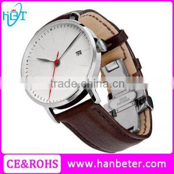 Classic uniform wares minimalist leather watches mens leather watch with japanese movement