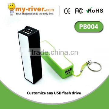 High Quality External Portable mobile dual usb power bank Customize any logo