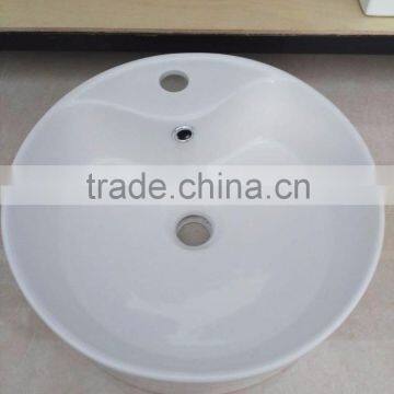 Sanitary Ware Ceramic Basin White Round Shape Single Hole Wash Basin New Desigh Hot Sale Best Quality Art Basin YB002 photo-5
