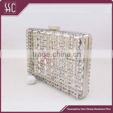 Shiny Silver Box Purse Frame Clutch Frame photo-2