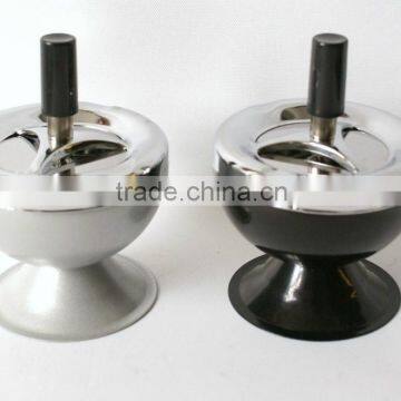 High Quality Novelty Metal Cigarette Spinning Retro Smokers Push Down Ash Tray