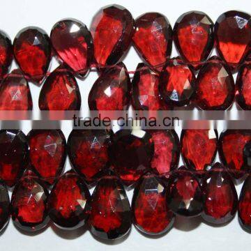 Natural Garnet Faceted Pears