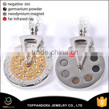 Health jewelry fashion design Rhinestone pendant stainless steel solar energy pendant bio energy pendant                        
                                                Quality Choice